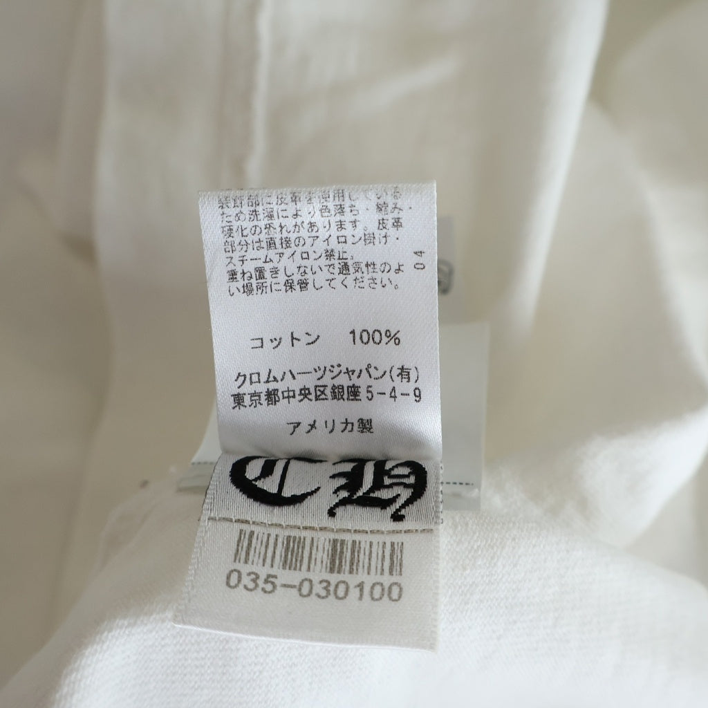 CHROME HEARTS(クロムハーツ) Y NOT Vertical Logo Cross Embroidery ワイノット ロゴ刺繍 ポケット半袖Tシャツカットソー ブラック