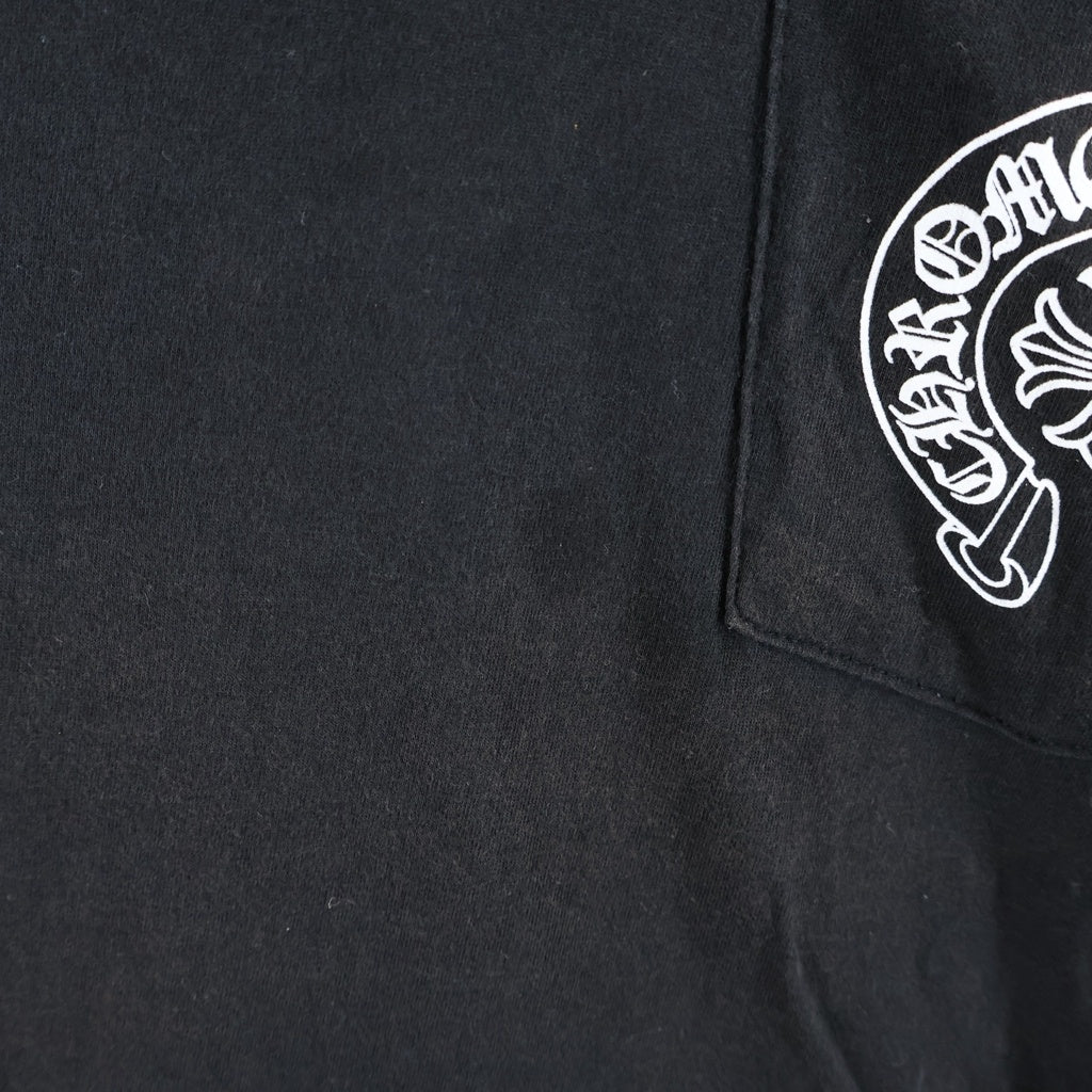 CHROME HEARTS(クロムハーツ) HORSESHOE S/S TEE ホースシュープリント ポケット半袖Tシャツ カットソー ブラック
