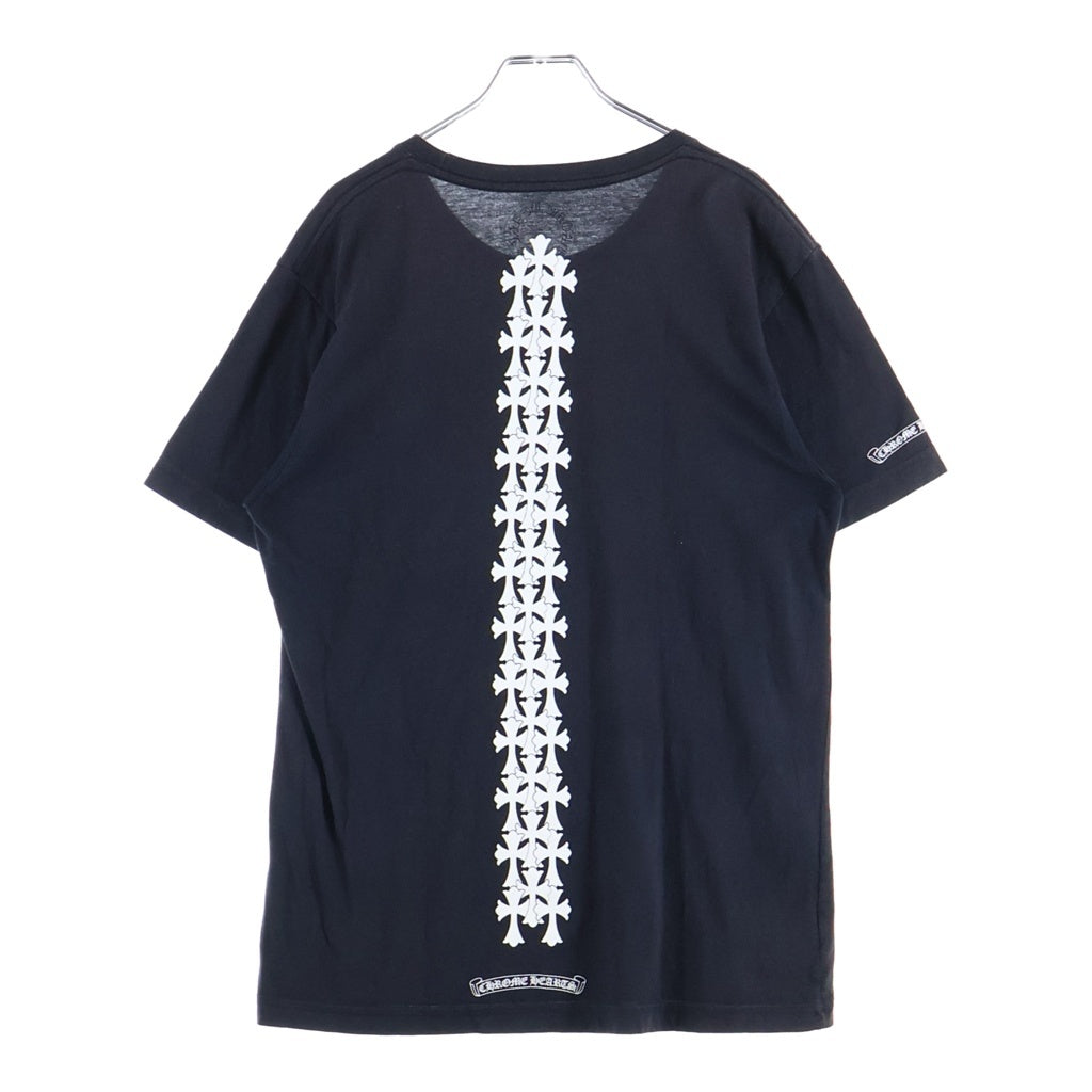 CHROME HEARTS(クロムハーツ) Cemetery Cross Tire Track Tee セメタリークロスタイヤトラック 半袖 クルーネック Tシャツ ブラック