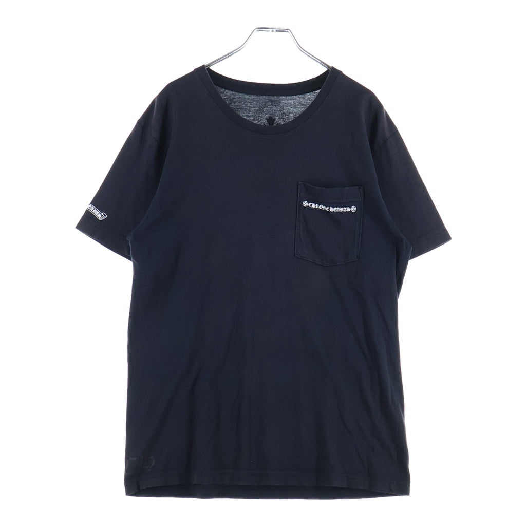 CHROME HEARTS(クロムハーツ) Cemetery Cross Tire Track Tee セメタリークロスタイヤトラック 半袖 クルーネック Tシャツ ブラック