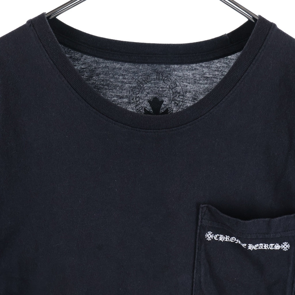 CHROME HEARTS(クロムハーツ) Cemetery Cross Tire Track Tee セメタリークロスタイヤトラック 半袖 クルーネック Tシャツ ブラック