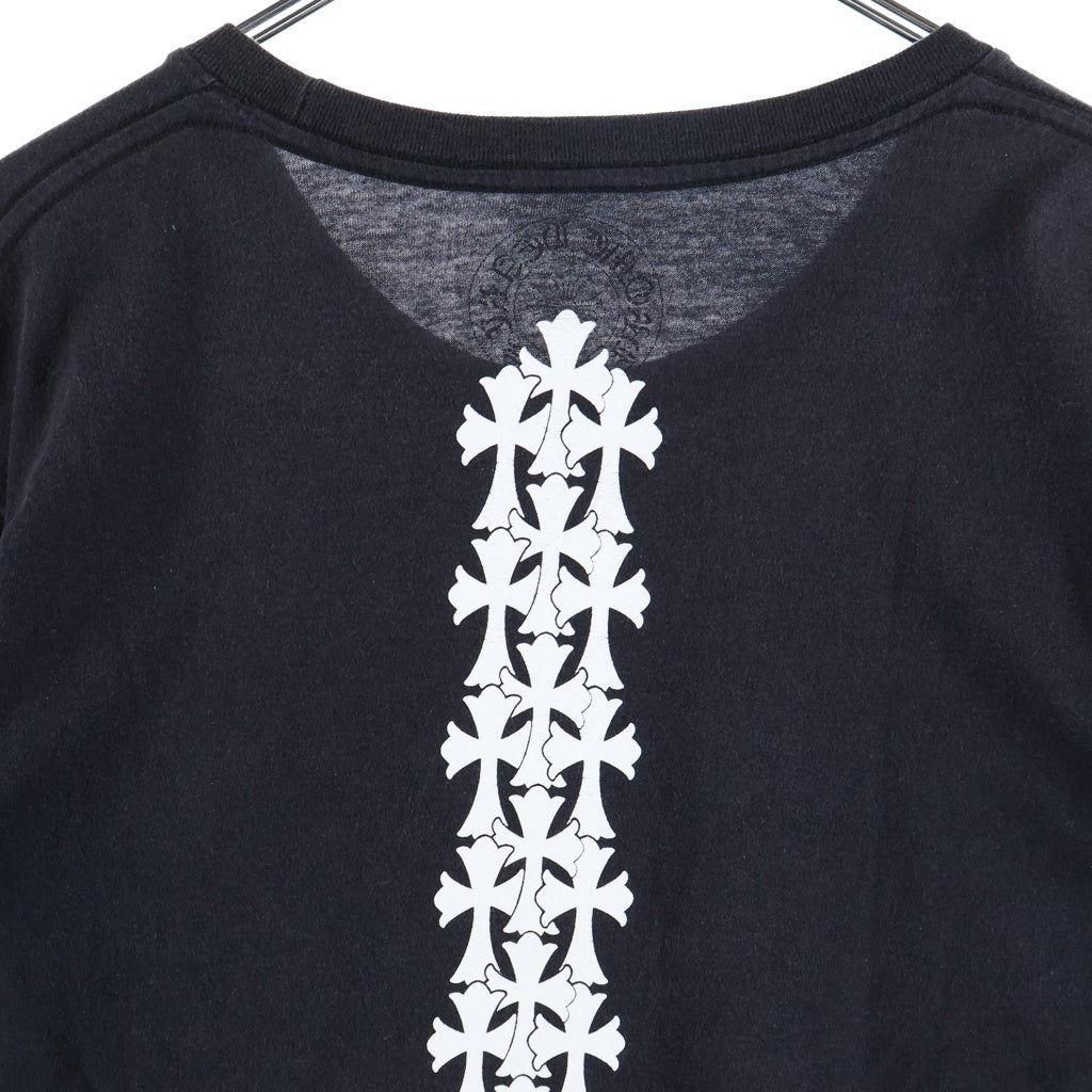 CHROME HEARTS(クロムハーツ) Cemetery Cross Tire Track Tee セメタリークロスタイヤトラック 半袖 クルーネック Tシャツ ブラック