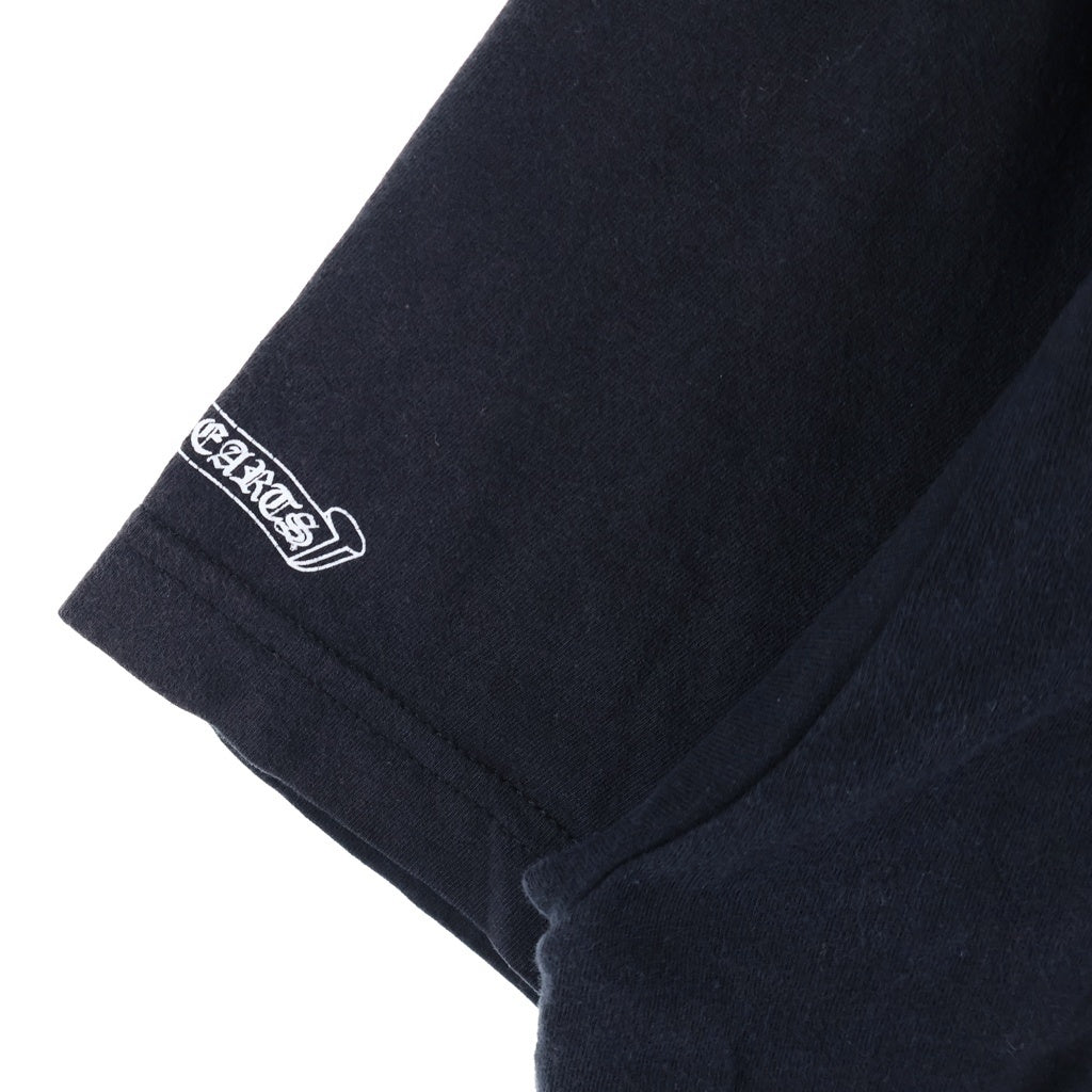 CHROME HEARTS(クロムハーツ) Cemetery Cross Tire Track Tee セメタリークロスタイヤトラック 半袖 クルーネック Tシャツ ブラック