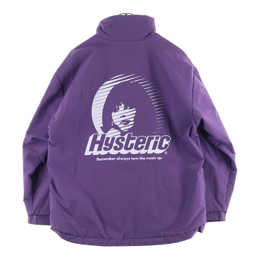 HYSTERIC GLAMOUR(ヒステリックグラマー) 21AW CIRCLE GIIRL LIGHT AND SHADOW サークルガール ライト アンド シャドウ 中綿プリマロフト スタンドカラー ジャケット パープル 02213AB02