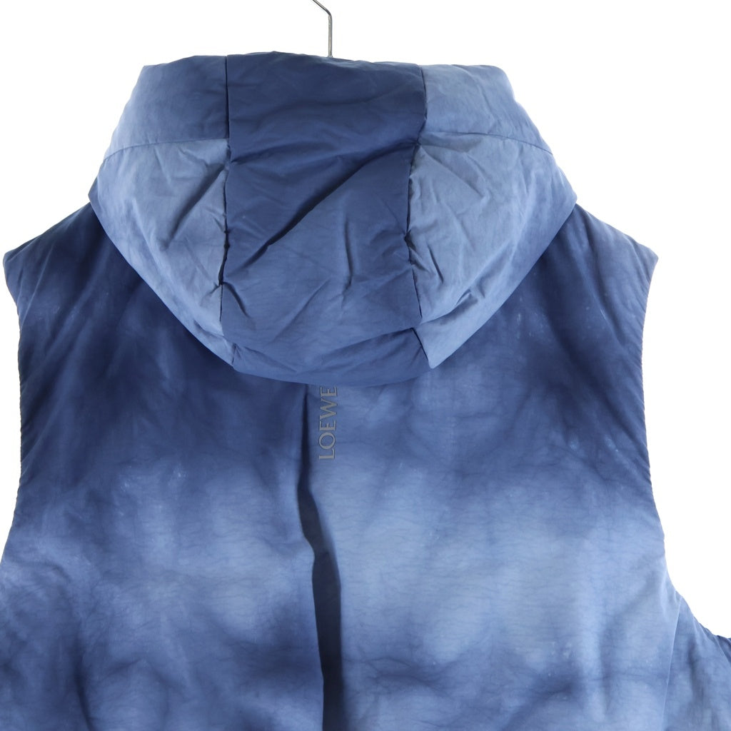 LOEWE(ロエベ) ×On Running PUFFER VEST オン ランニング タイダイ テクニカルシェル フーデッドパファーベストジャケット ネイビー H929Y02W24