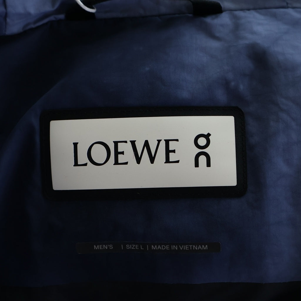LOEWE(ロエベ) ×On Running PUFFER VEST オン ランニング タイダイ テクニカルシェル フーデッドパファーベストジャケット ネイビー H929Y02W24