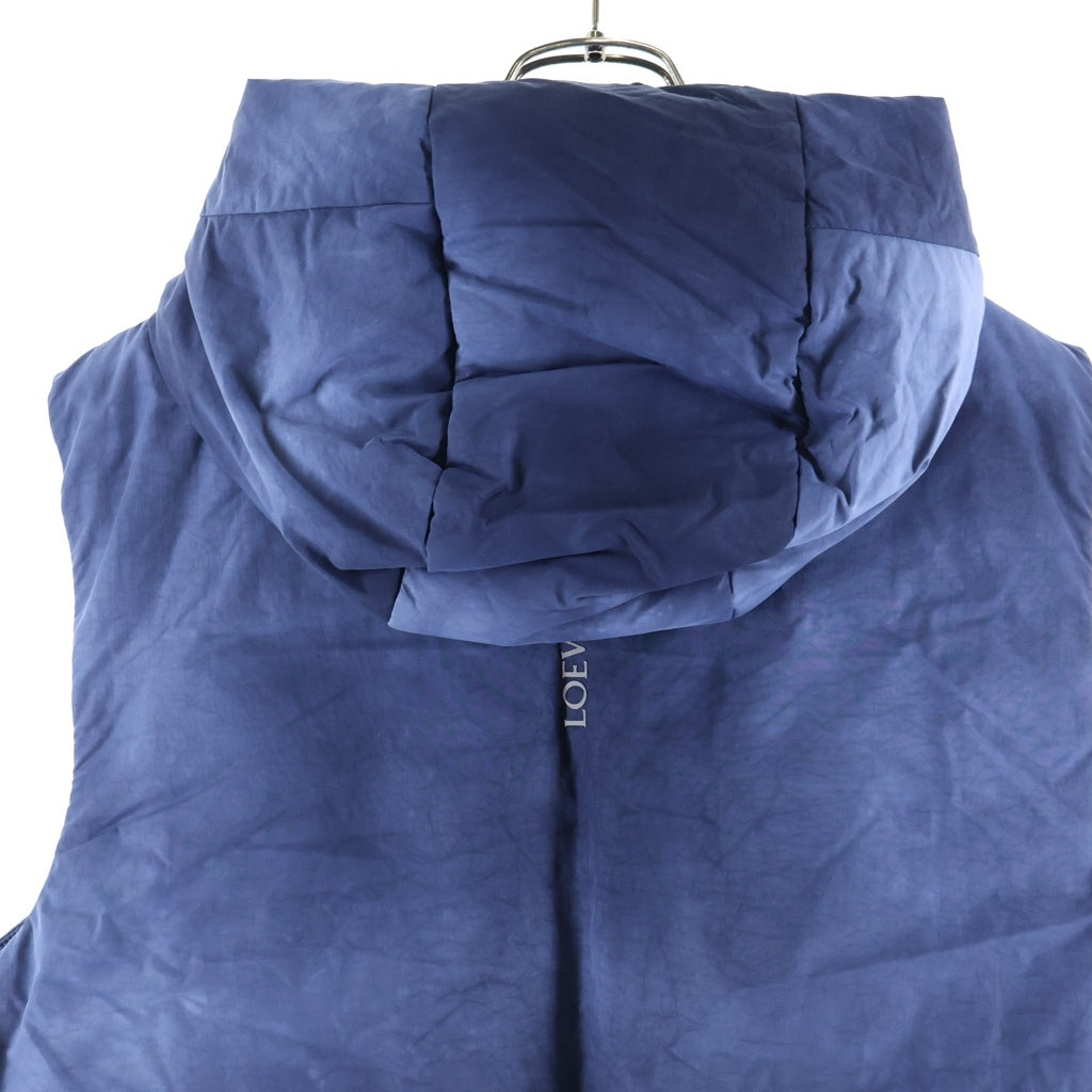 LOEWE(ロエベ) ×On Running PUFFER VEST オン ランニング タイダイ テクニカルシェル フーデッドパファーベストジャケット ネイビー H929Y02W24