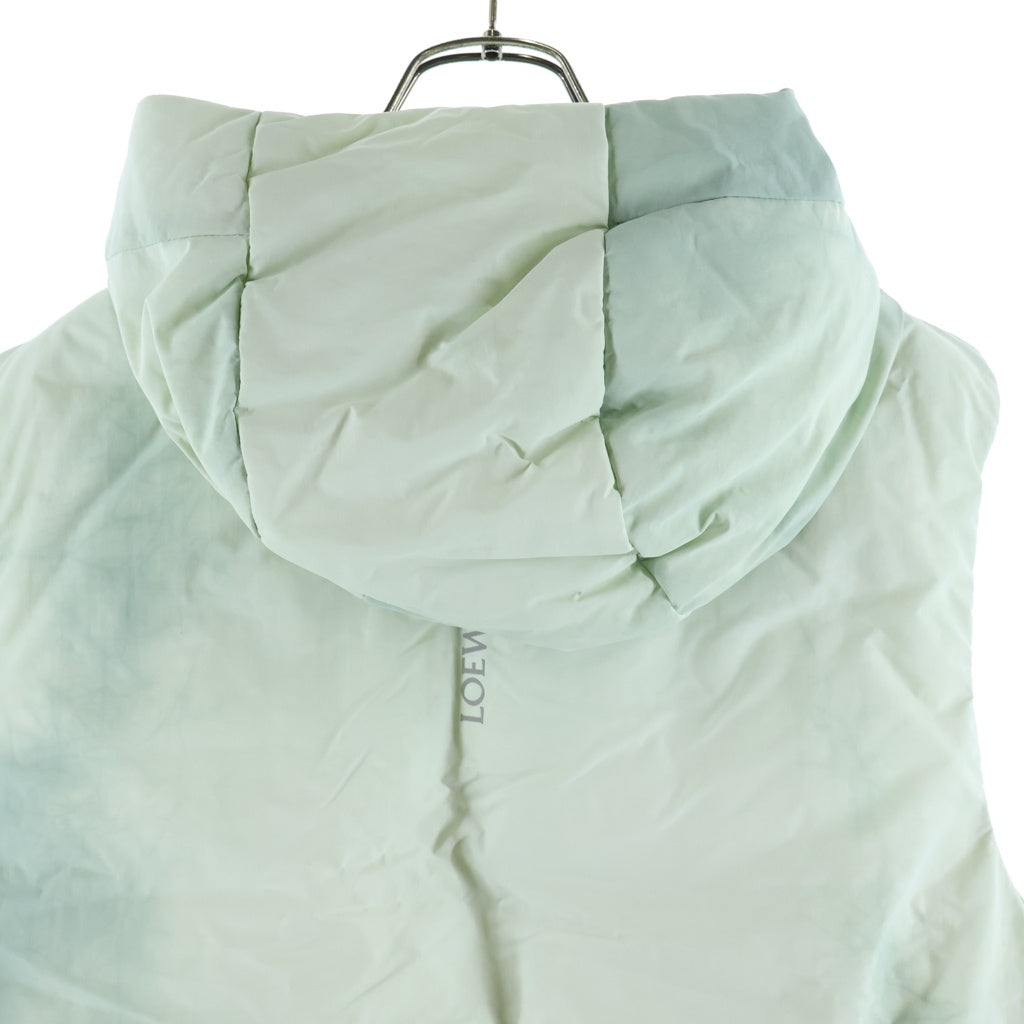 LOEWE(ロエベ) ×On Running PUFFER VEST オン ランニング タイダイ テクニカルシェル フーデッドパファーベストジャケット グリーンH929Y02W24