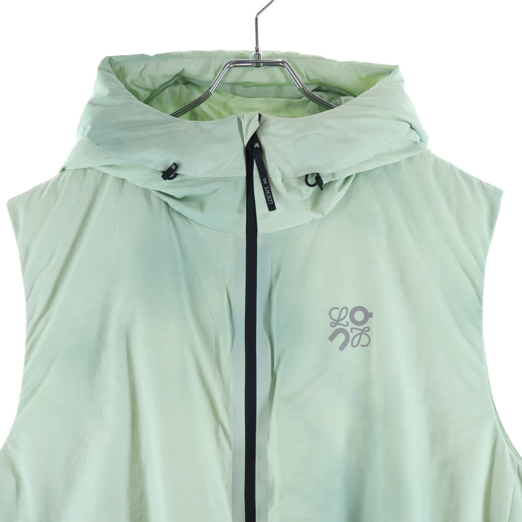 LOEWE(ロエベ) ×On Running PUFFER VEST オン ランニング タイダイ テクニカルシェル フーデッドパファーベストジャケット グリーンH929Y02W24