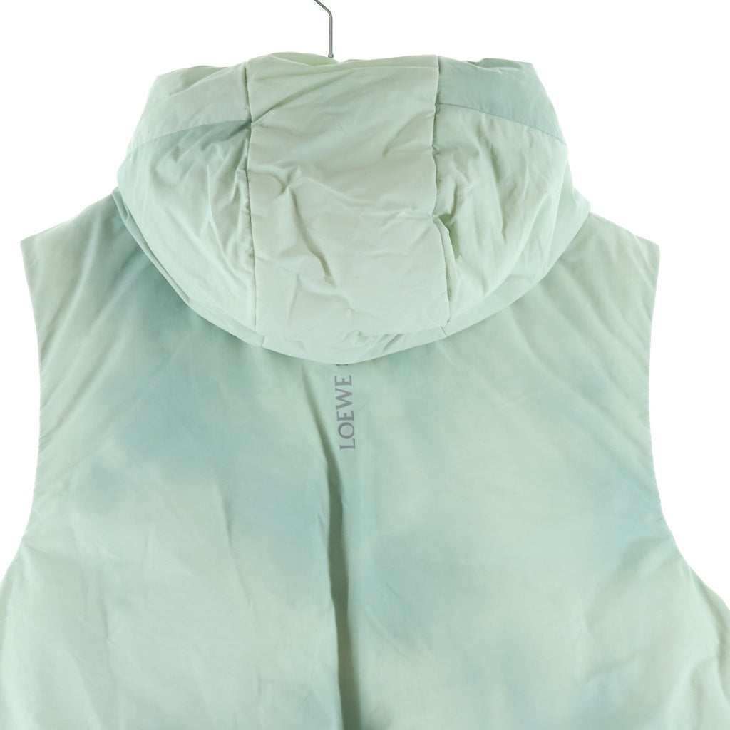 LOEWE(ロエベ) ×On Running PUFFER VEST オン ランニング タイダイ テクニカルシェル フーデッドパファーベストジャケット グリーンH929Y02W24