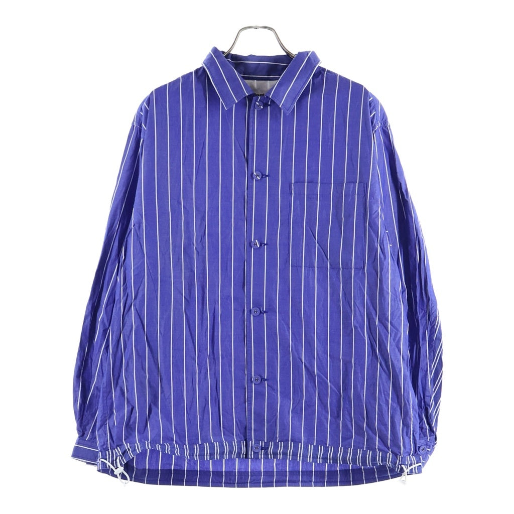 White Mountaineering(ホワイトマウンテニアリング) MID GUSSET SLEEVE STRIPE SHIRT BLOUSON ミッドガセットスリーブストライプシャツブルゾン ブルー WM2571104