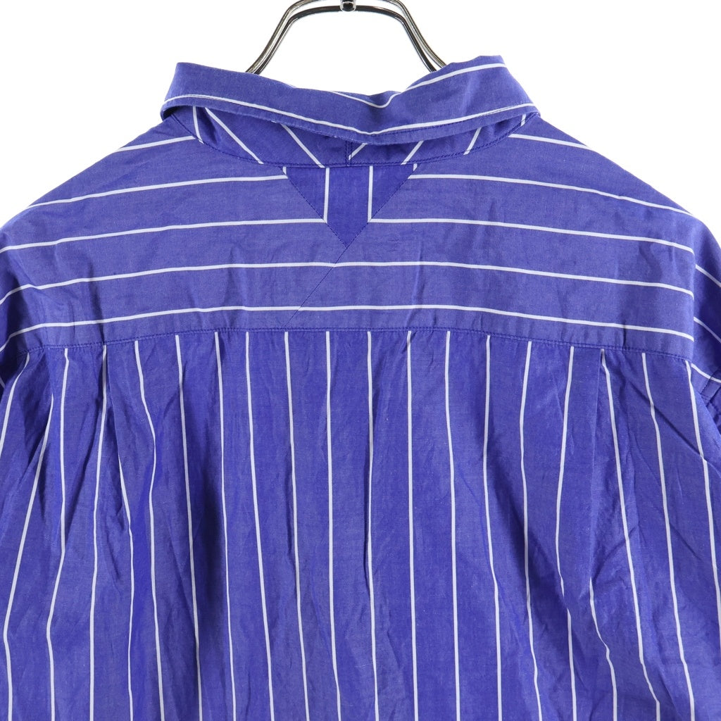 White Mountaineering(ホワイトマウンテニアリング) MID GUSSET SLEEVE STRIPE SHIRT BLOUSON ミッドガセットスリーブストライプシャツブルゾン ブルー WM2571104