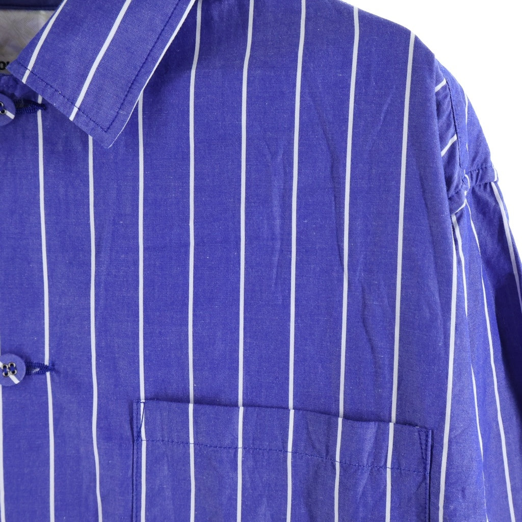 White Mountaineering(ホワイトマウンテニアリング) MID GUSSET SLEEVE STRIPE SHIRT BLOUSON ミッドガセットスリーブストライプシャツブルゾン ブルー WM2571104