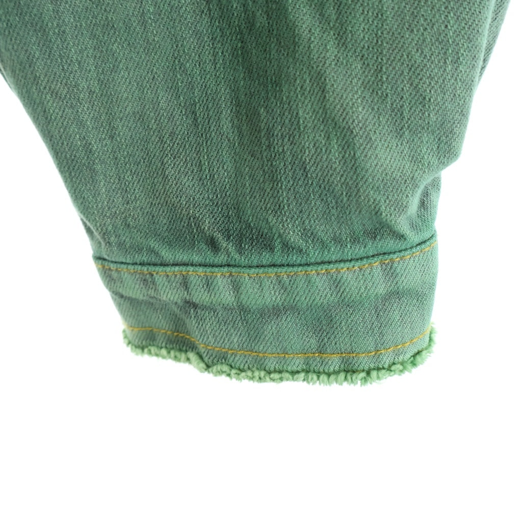 YOKE(ヨーク) 24SS CUT-OFF WIDE DENIM TRUCKER JACKET カットオフワイドデニムトラッカージャケット グリーン YK24SS0694B
