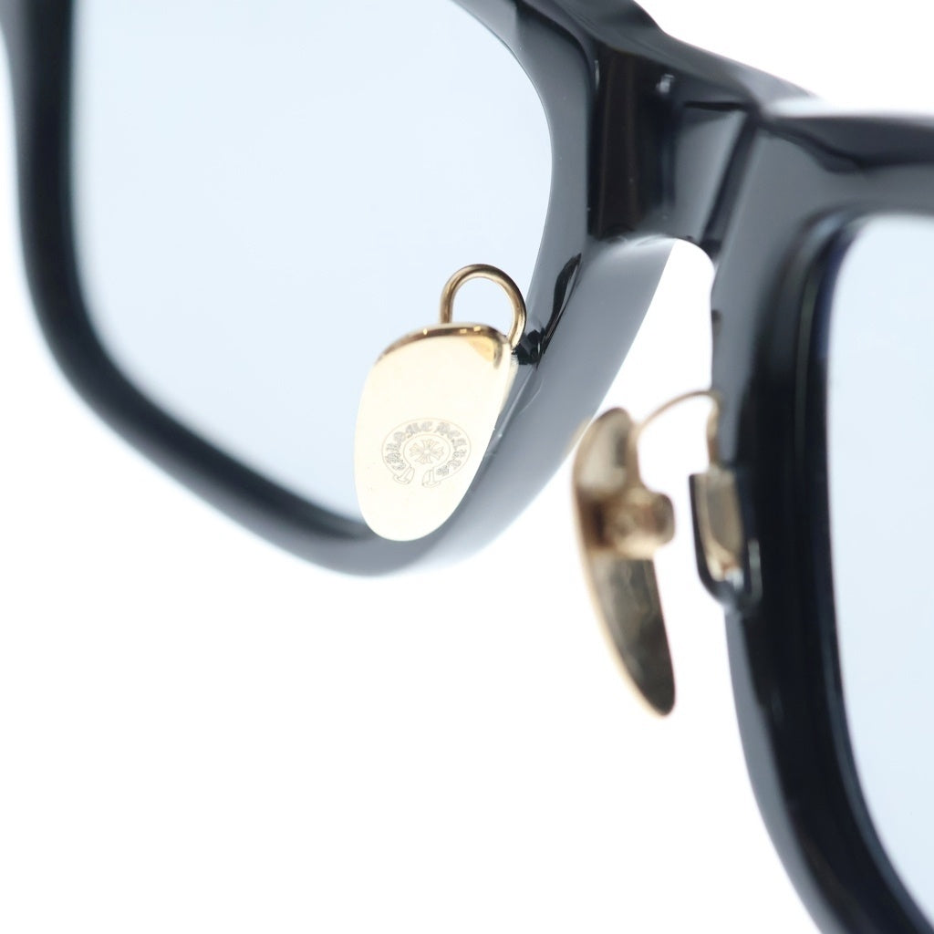 CHROME HEARTS(クロムハーツ) LITTLE DINGER スクエアフレーム サングラス メガネ ブラック/ゴールド 150642052