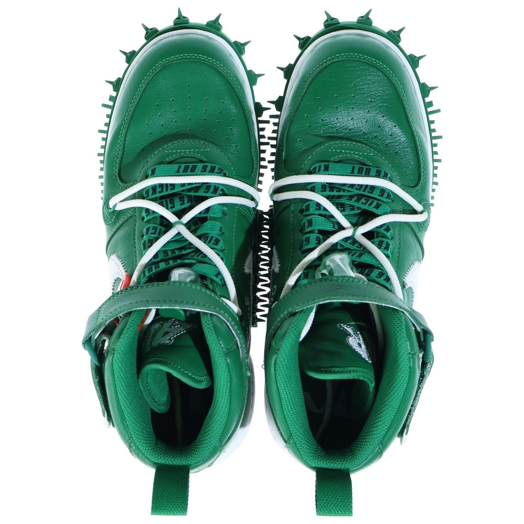 NIKE(ナイキ) ×Off-White AIR FORCE 1 MID PINE GREEN エアフォース1 SP LTHR パイングリーン ミッドカットスニーカー グリーン US8.5/26.5m DR0500-300