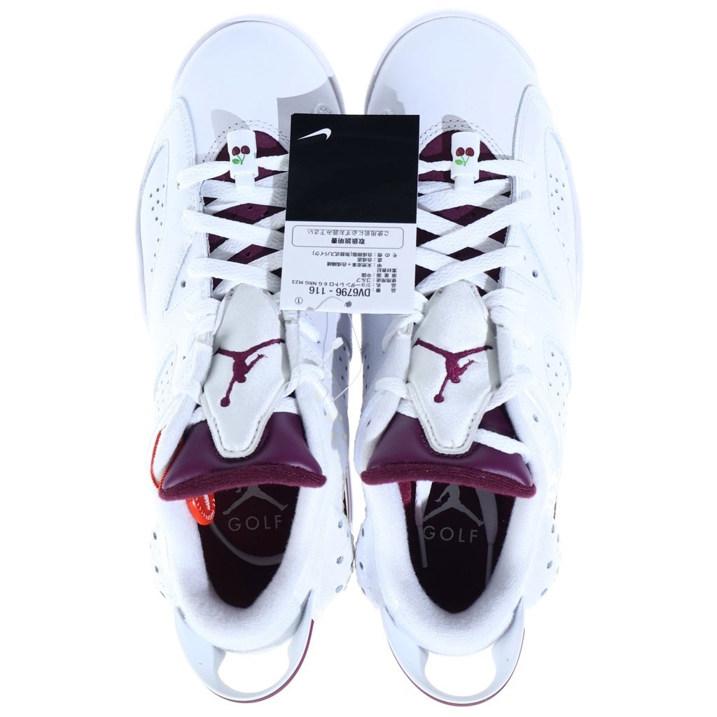 NIKE(ナイキ) AIR JORDAN 6 RETRO LOW GOLF エアジョーダン6 レトロ ロー ゴルフ NRG ホワイト/ボルドー US8.5/26.5cm DV6796-116