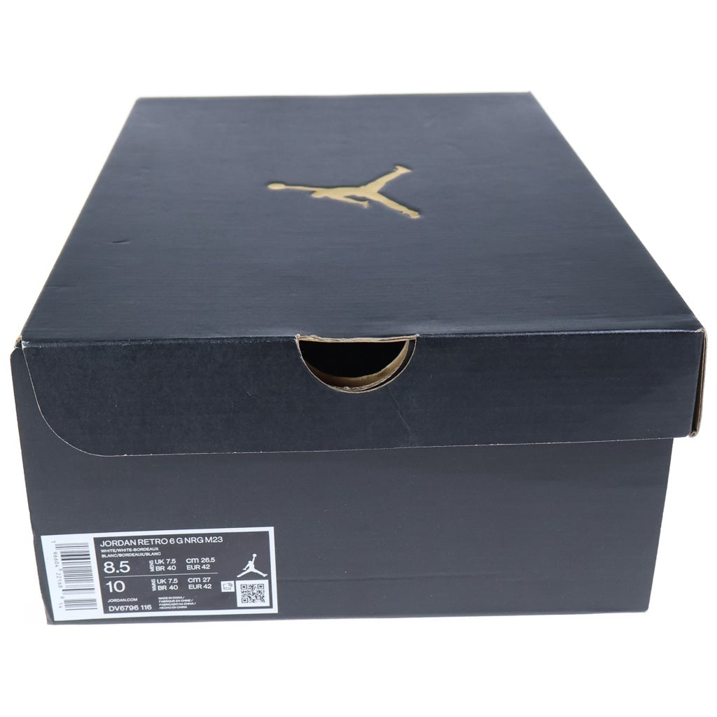 NIKE(ナイキ) AIR JORDAN 6 RETRO LOW GOLF エアジョーダン6 レトロ ロー ゴルフ NRG ホワイト/ボルドー US8.5/26.5cm DV6796-116