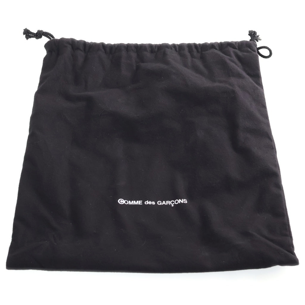 COMME des GARCONS(コムデギャルソン) 青山限定 台形バッグ スクエアバッグ レザーハンドバッグ 牛革 ブラック KZ-211-052-1-1 レディース