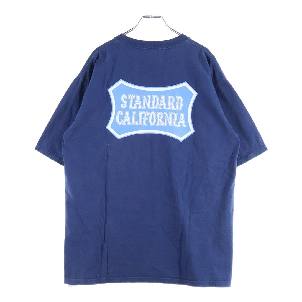 NO BRAND(ノーブランド) 【Standard California】 SD Heavyweight Basic Shield Logo T スタンダードカリフォルニア ヘビーウェイト ベーシックシールドロゴ 半袖Tシャツ カットソー ネイビー