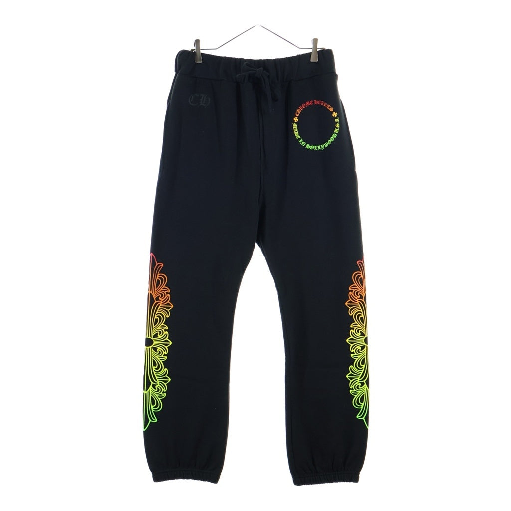 CHROME HEARTS(クロムハーツ) Grad Circle Logo Sweatpants フローラルクロスプリント グラデーションサークル スウェットパンツ ブラック