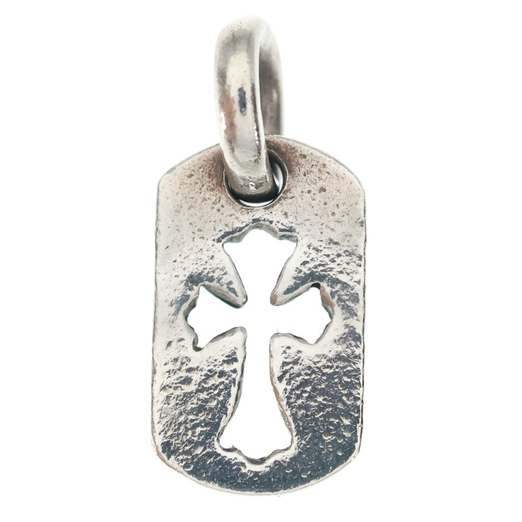CHROME HEARTS(クロムハーツ) DT TNY CO CRS タイニーカットアウトクロスドッグタグ チャーム ペンダントトップ シルバー