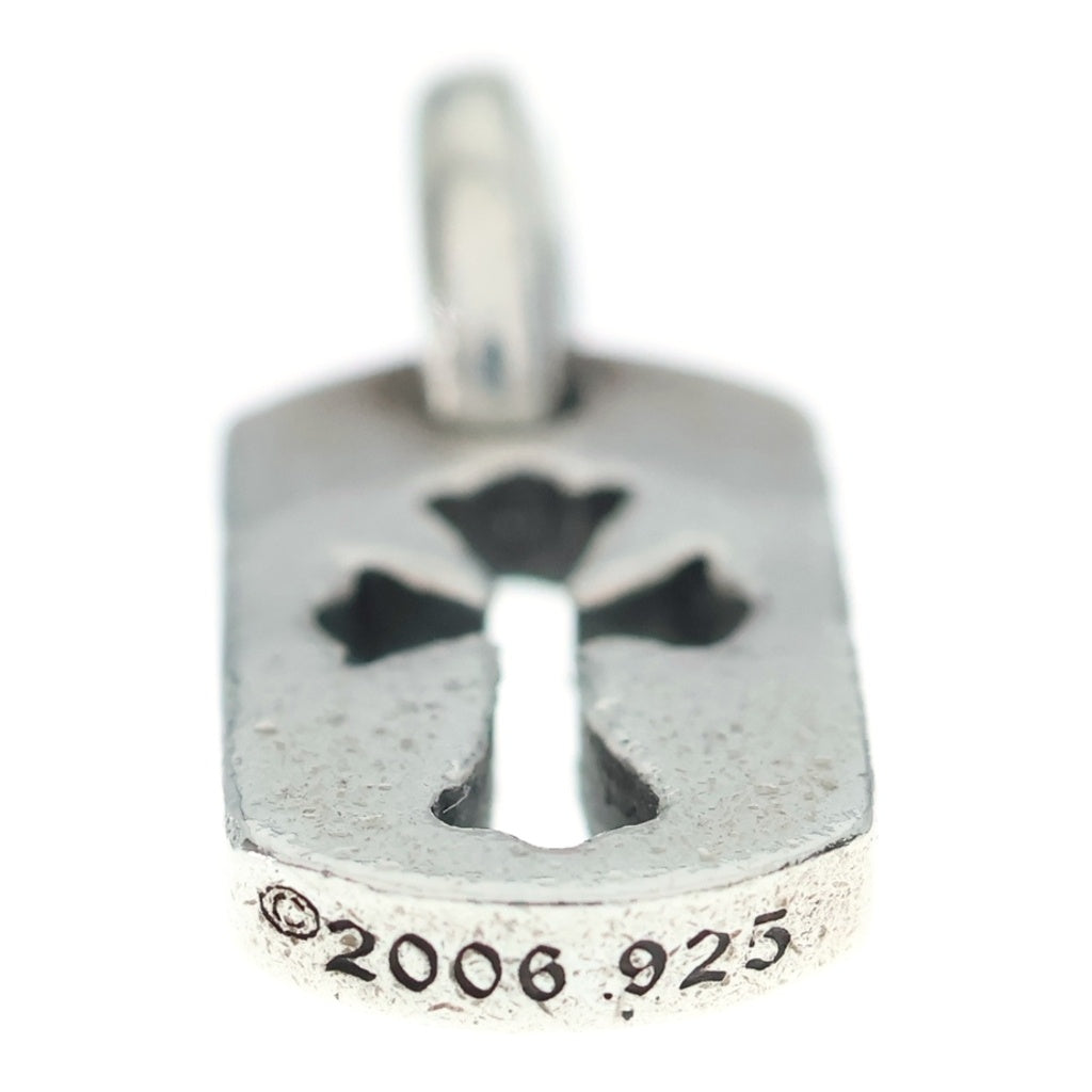 CHROME HEARTS(クロムハーツ) DT TNY CO CRS タイニーカットアウトクロスドッグタグ チャーム ペンダントトップ シルバー