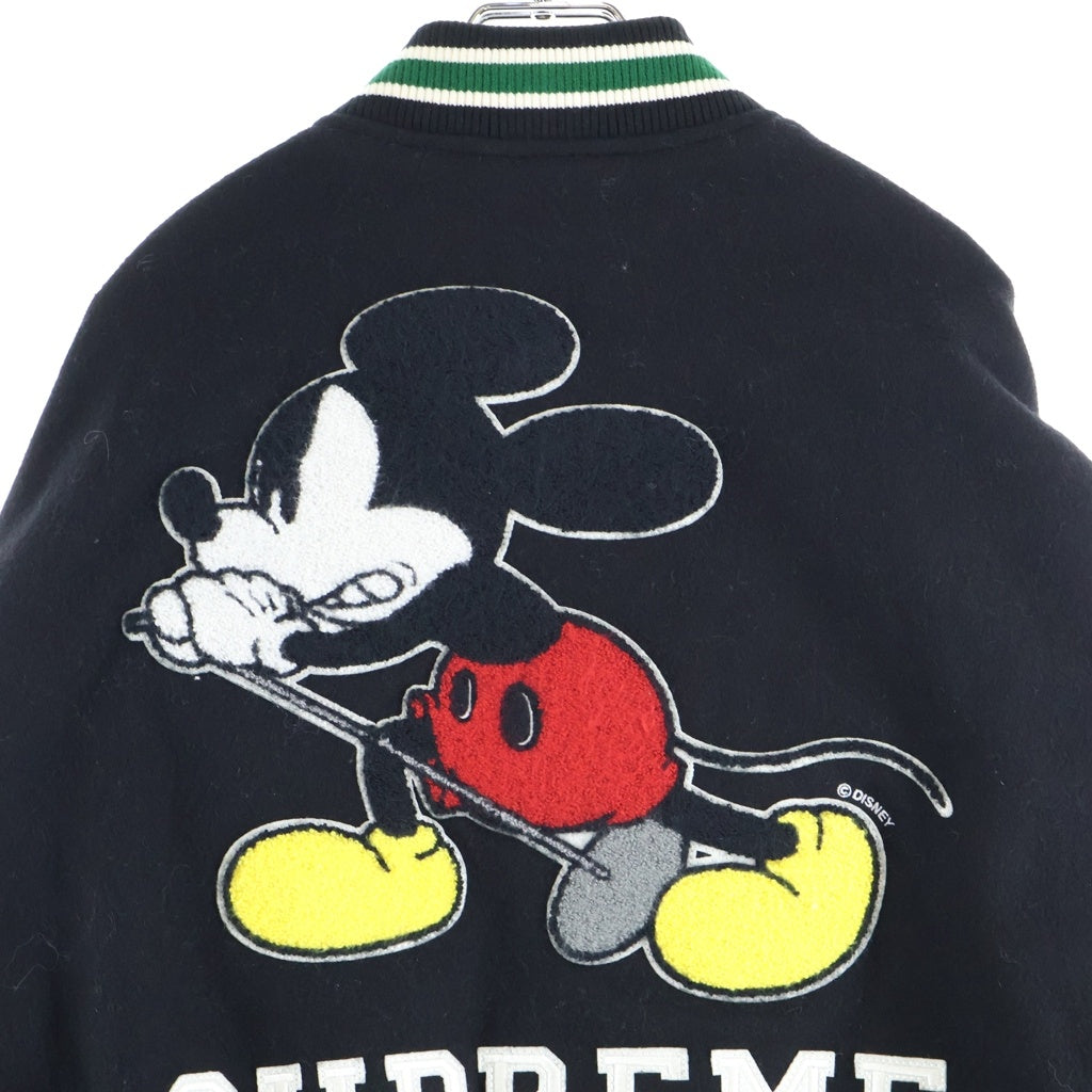 SUPREME(シュプリーム) 25AW ×Number(N)ine Mickey Varsity Jacket ナンバーナイン ミッキー バーシティ ジャケット スタジャン ブラック/グリーン