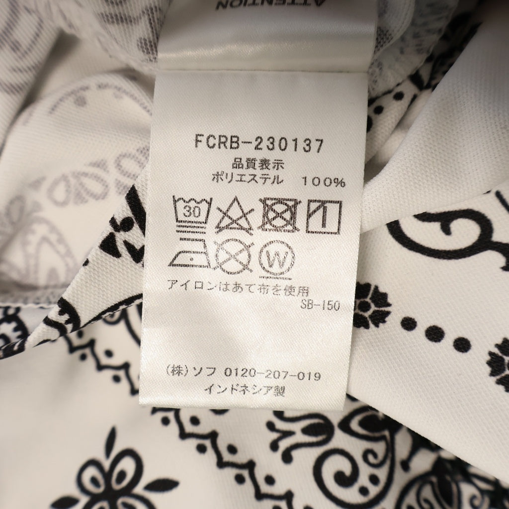 F.C.R.B./F.C.Real Bristol/FCRB(エフシーアールビー/エフシーレアルブリストル) 23SS バンダナ柄 ストレッチ 半袖ポロシャツ ホワイト