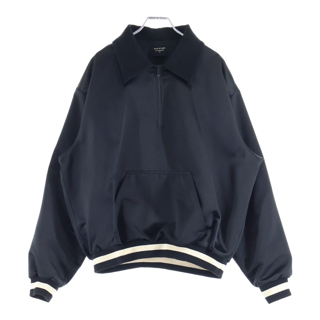 FEAR OF GOD(フィアオブゴッド) FIFTH COLLECTION Satin Baseball Coach Jacket 5thコレクション サテン ベースボール コーチジャケット ブラック 5C17N