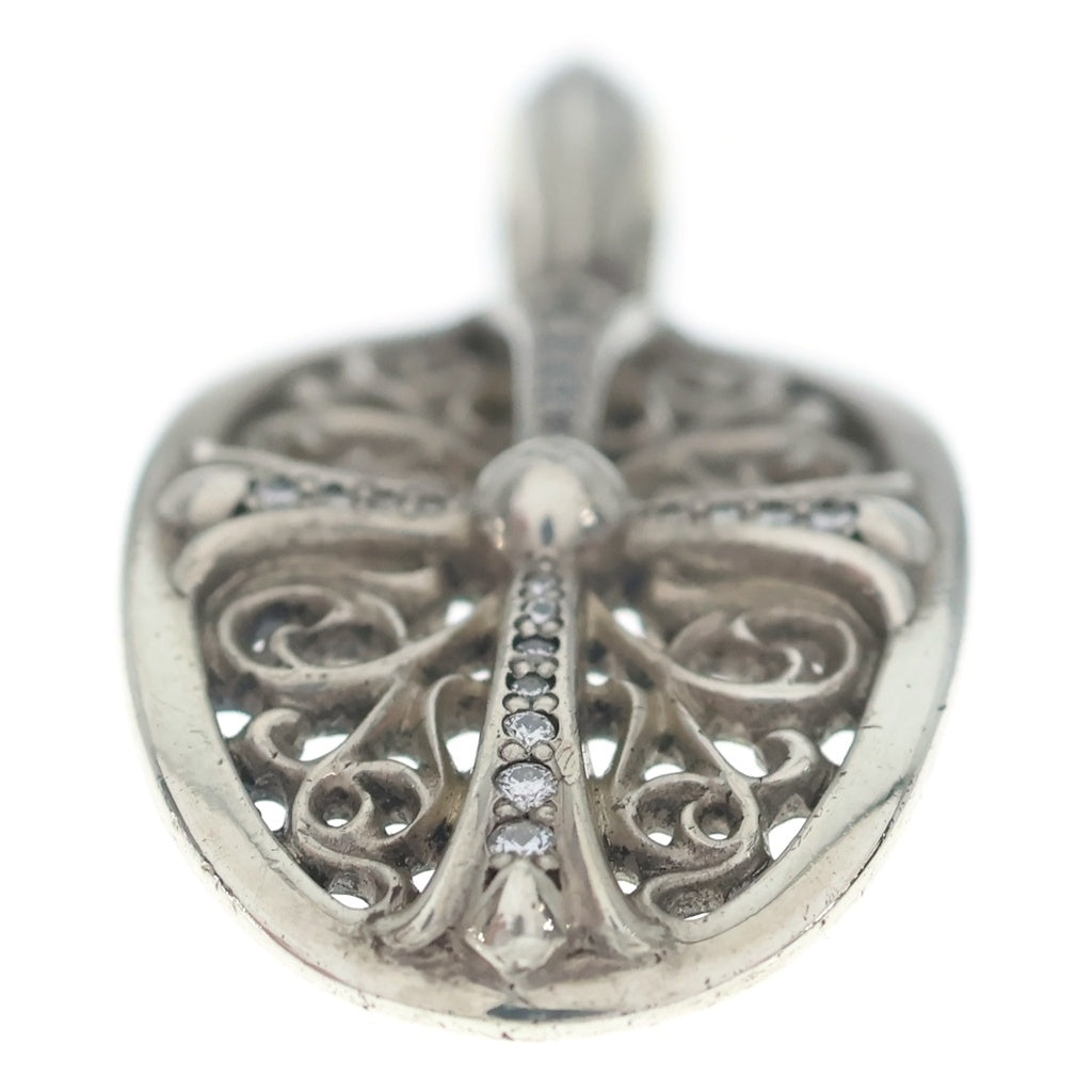 CHROME HEARTS(クロムハーツ) CLSC OVAL P/D クラシックオーバル PAVEダイヤ ペンダントトップ シルバー