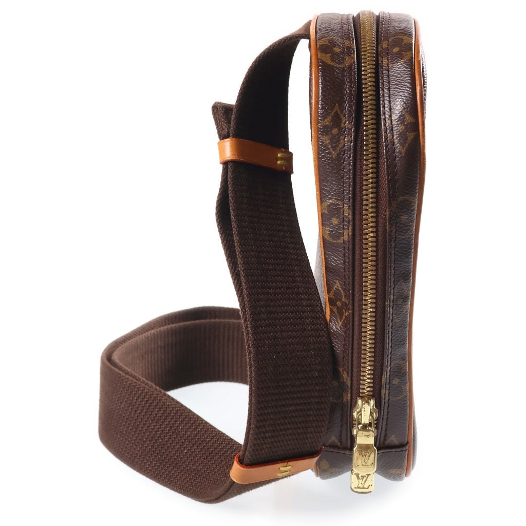 LOUIS VUITTON(ルイヴィトン) ポシェット ガンジュ モノグラム PVC レザー ショルダーバッグ ブラウン M51870
