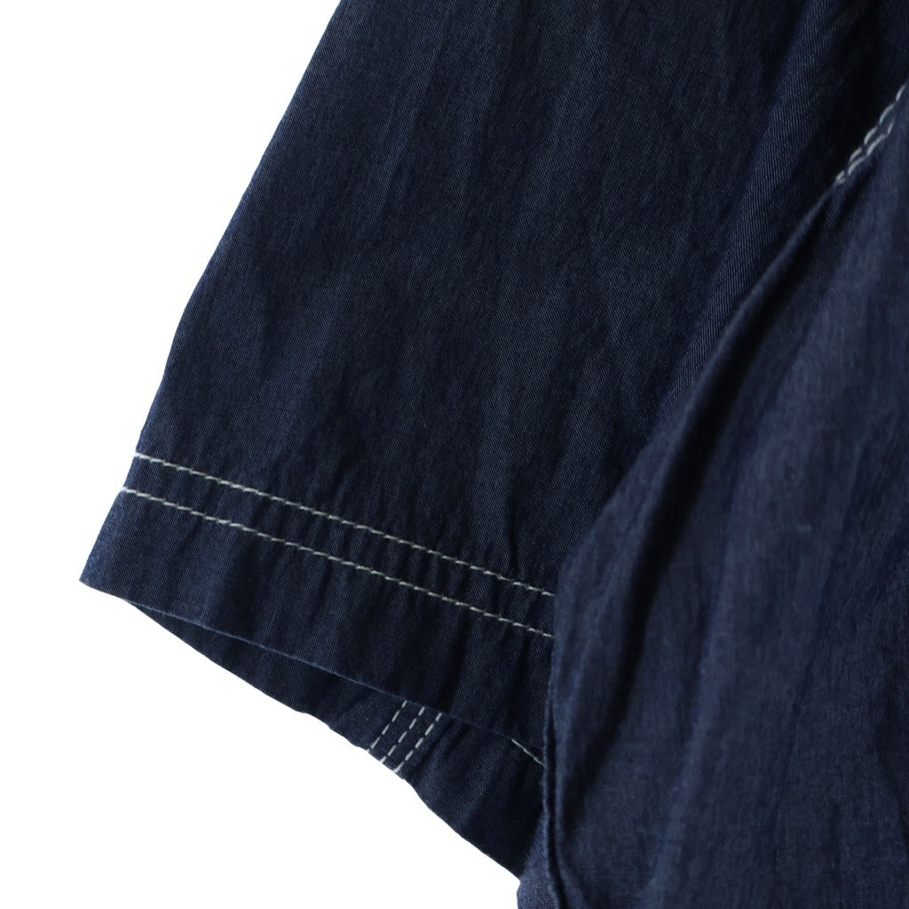 JUNYA WATANABE COMME des GARCONS(ジュンヤワタナベ コムデギャルソン) 24SS コットンツイルシャンブレー半袖シャツ ネイビー WM-B023