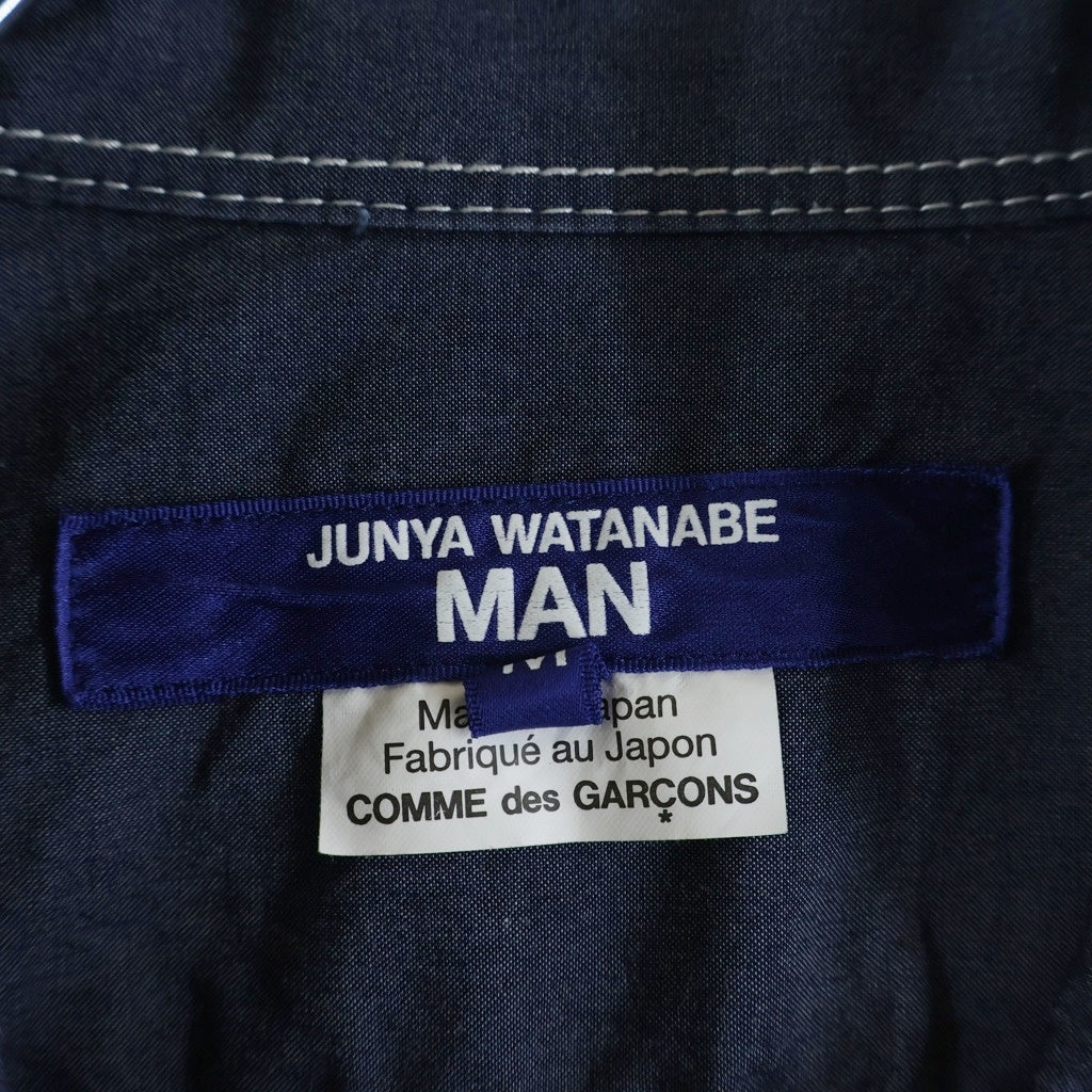 JUNYA WATANABE COMME des GARCONS(ジュンヤワタナベ コムデギャルソン) 24SS コットンツイルシャンブレー半袖シャツ ネイビー WM-B023