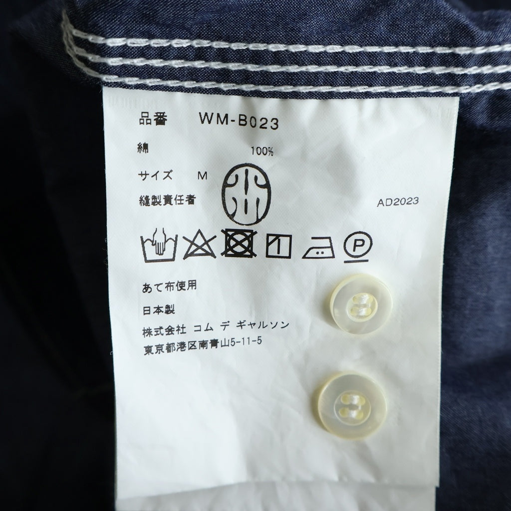 JUNYA WATANABE COMME des GARCONS(ジュンヤワタナベ コムデギャルソン) 24SS コットンツイルシャンブレー半袖シャツ ネイビー WM-B023
