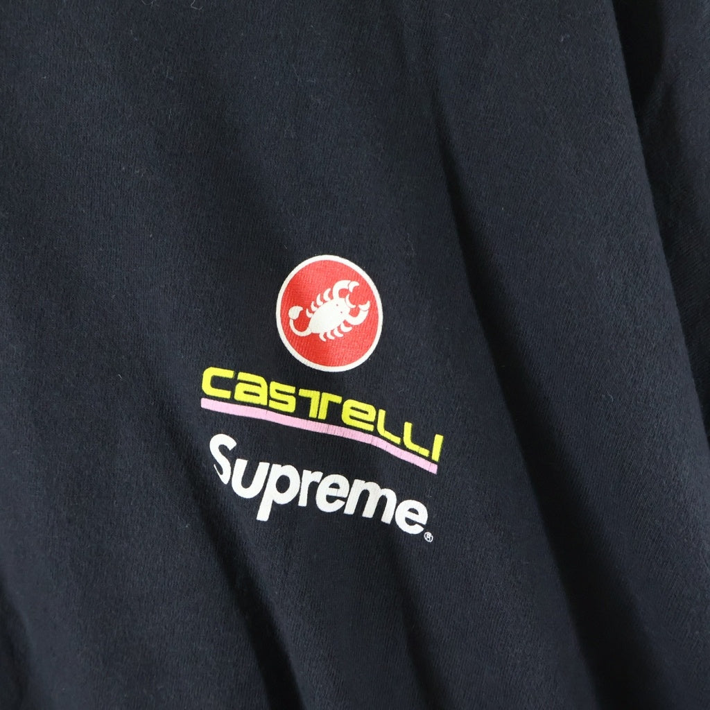 SUPREME(シュプリーム) 25SS SpongeBob Castelli Racing Tee スポンジボブ ボックスロゴ レーシング クルーネック長袖カットソー ブラック