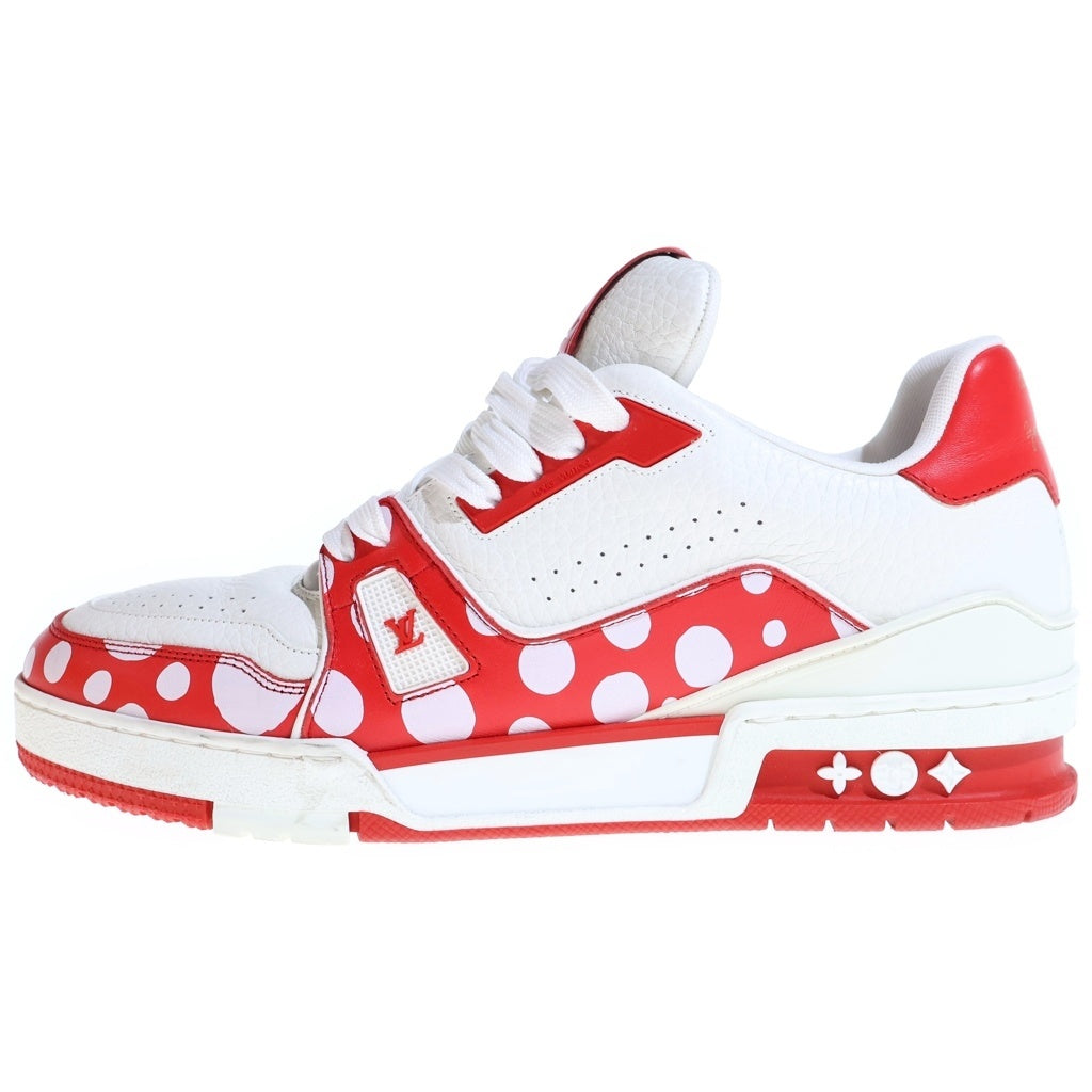 LOUIS VUITTON(ルイヴィトン) ×草間彌生 LV Trainer Line LVトレイナーライン ローカットスニーカー シューズ ドット柄 レッド/ホワイト