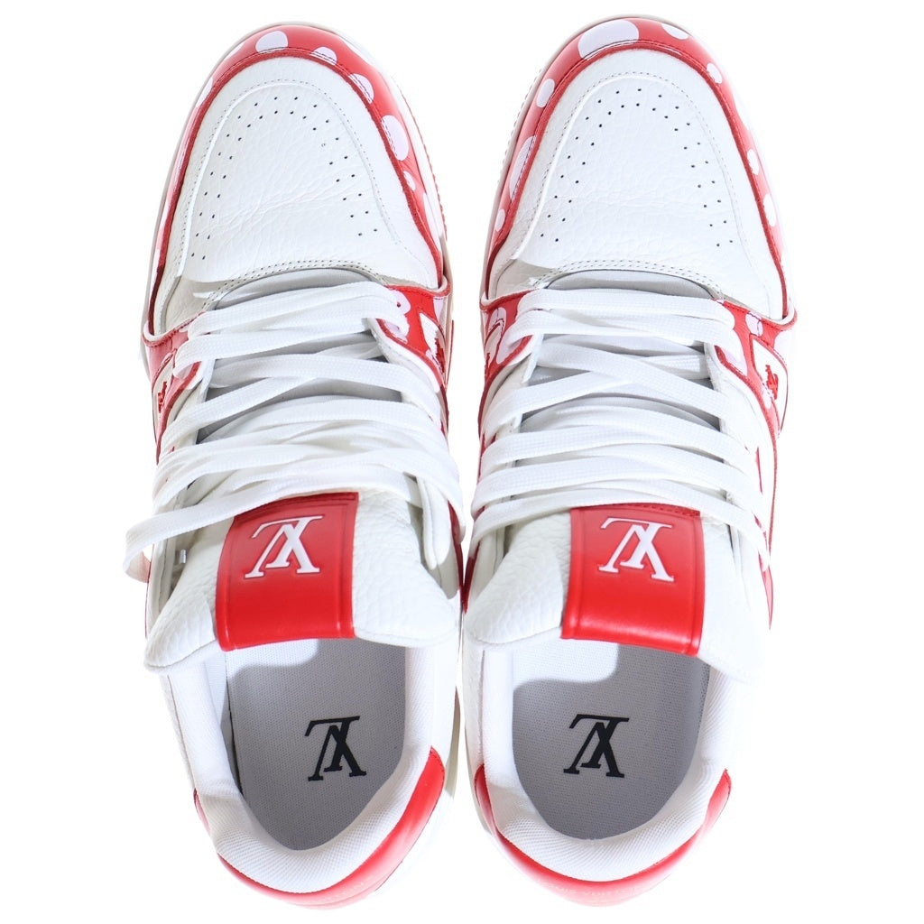 LOUIS VUITTON(ルイヴィトン) ×草間彌生 LV Trainer Line LVトレイナーライン ローカットスニーカー シューズ ドット柄 レッド/ホワイト
