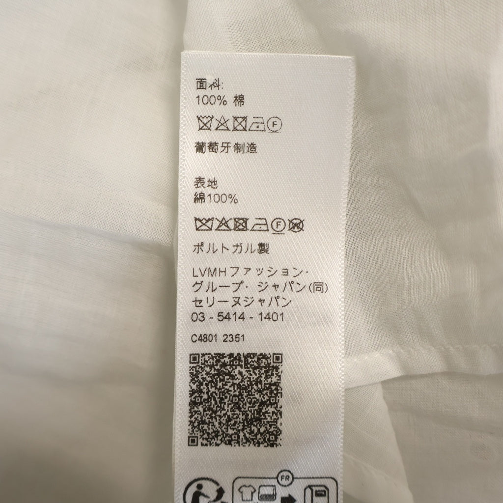 CELINE(セリーヌ) Embroidered Romy Shirt in Cotton Muslin エンブロイダリー ロミーシャツ コットンモスリン レディース ホワイト 2C02B455W