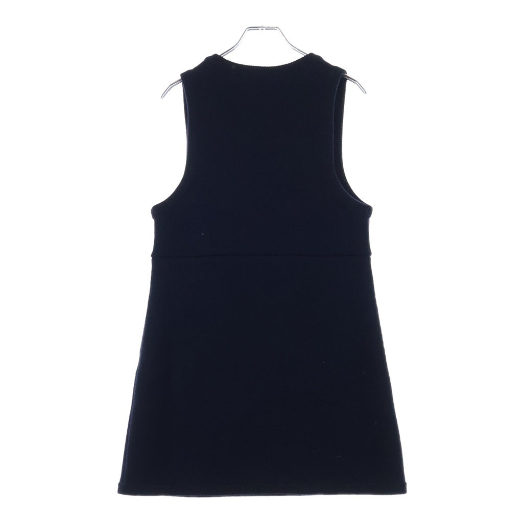 CELINE(セリーヌ) Tunic Mini Dress in Interlock Wool インターロックウール チュニックミニドレス ネイビー レディース 2ADKG864Z