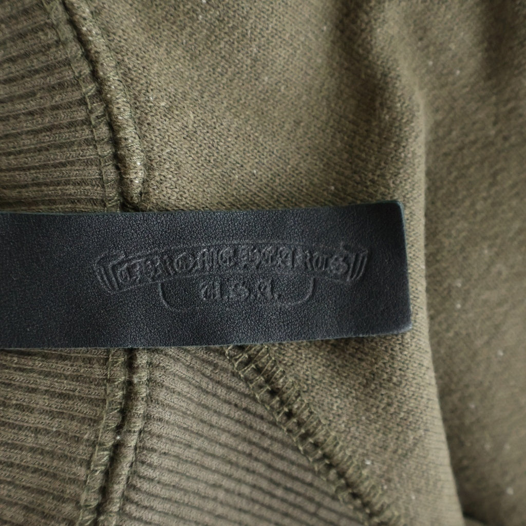 CHROME HEARTS(クロムハーツ) Y NOT バーティカルロゴ 刺繍 クルーネック スウェット トレーナー カーキ