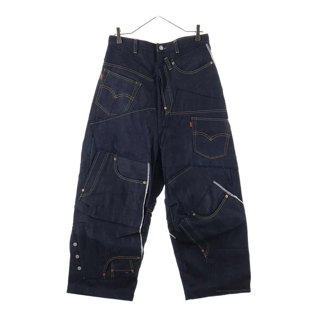 JUNYA WATANABE COMME des GARCONS(ジュンヤワタナベ コムデギャルソン) 24SS ×Levi's WNAME CUSOMT DENIM PANTS ダブルネームカスタム 綿セルビッチデニム インディゴ WM-P201