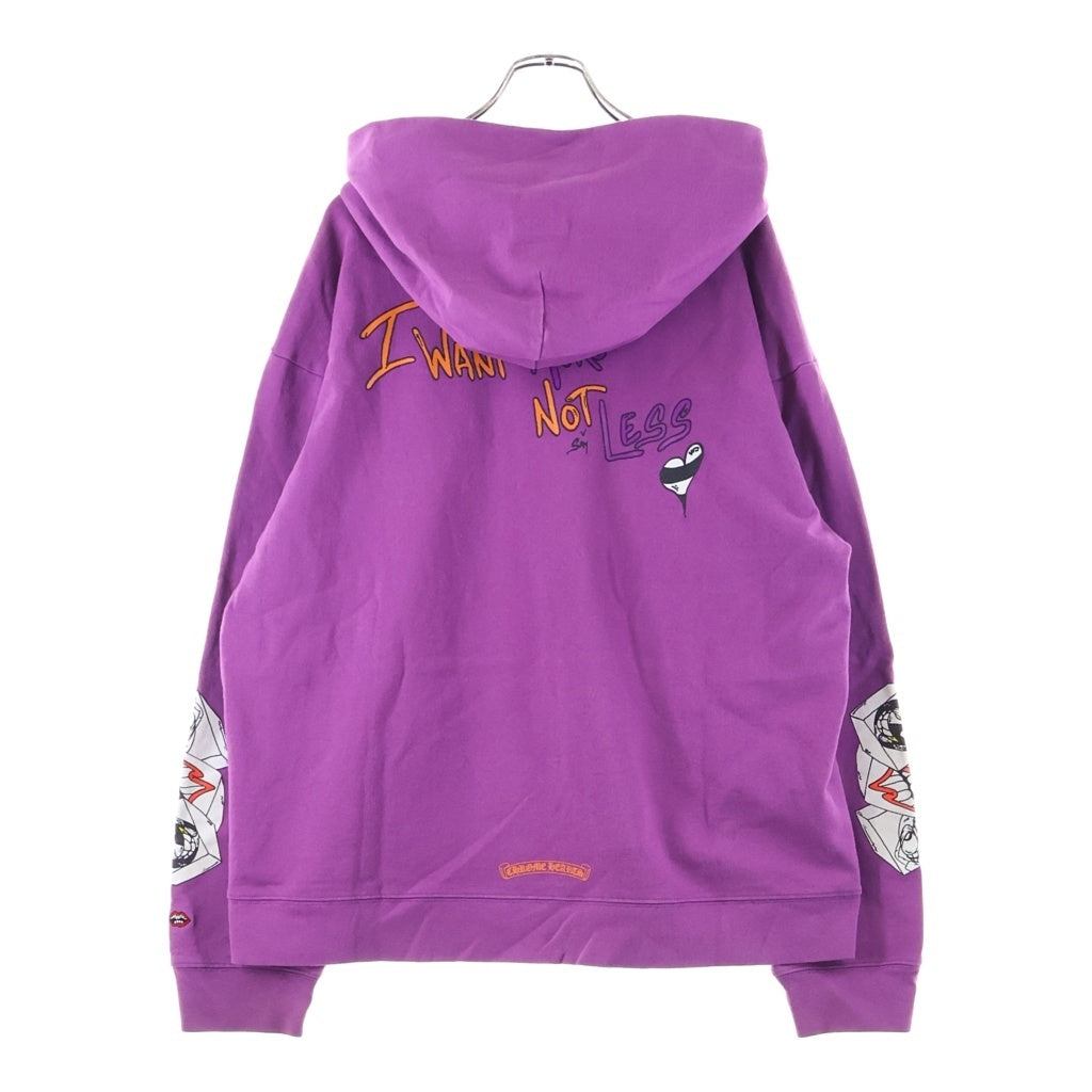 CHROME HEARTS(クロムハーツ) ×MATTY BOY I WANT MORE NOT LESS AN THAT'S THAT HOODIE マッティボーイ プリントプルオーバーパーカー フーディ パープル