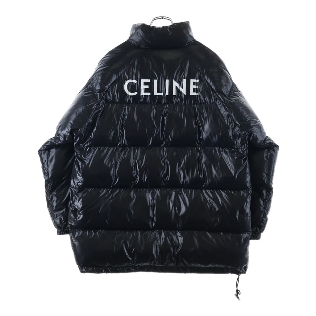 CELINE(セリーヌ) 21AW バックロゴプリント ジップアップ 中綿ダウンジャケット ブラック 2W430595K