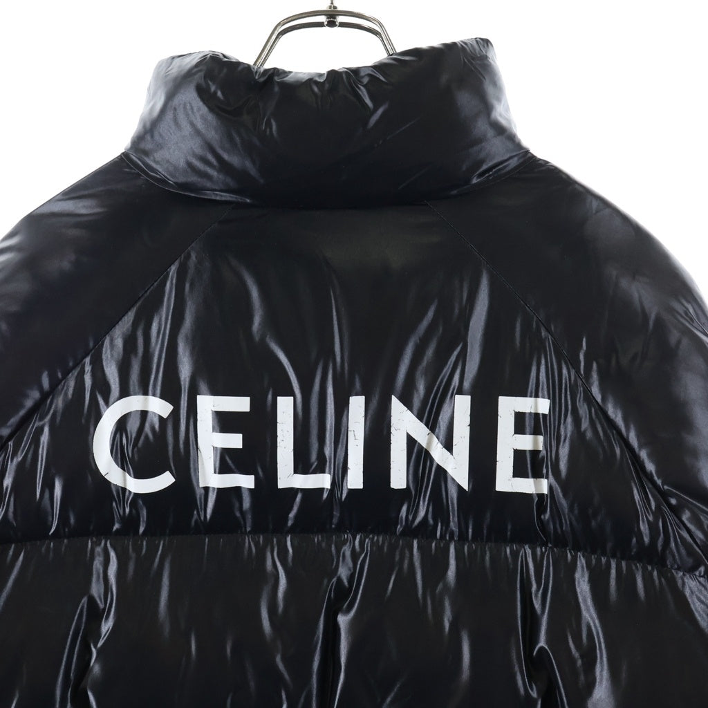 CELINE(セリーヌ) 21AW バックロゴプリント ジップアップ 中綿ダウンジャケット ブラック 2W430595K