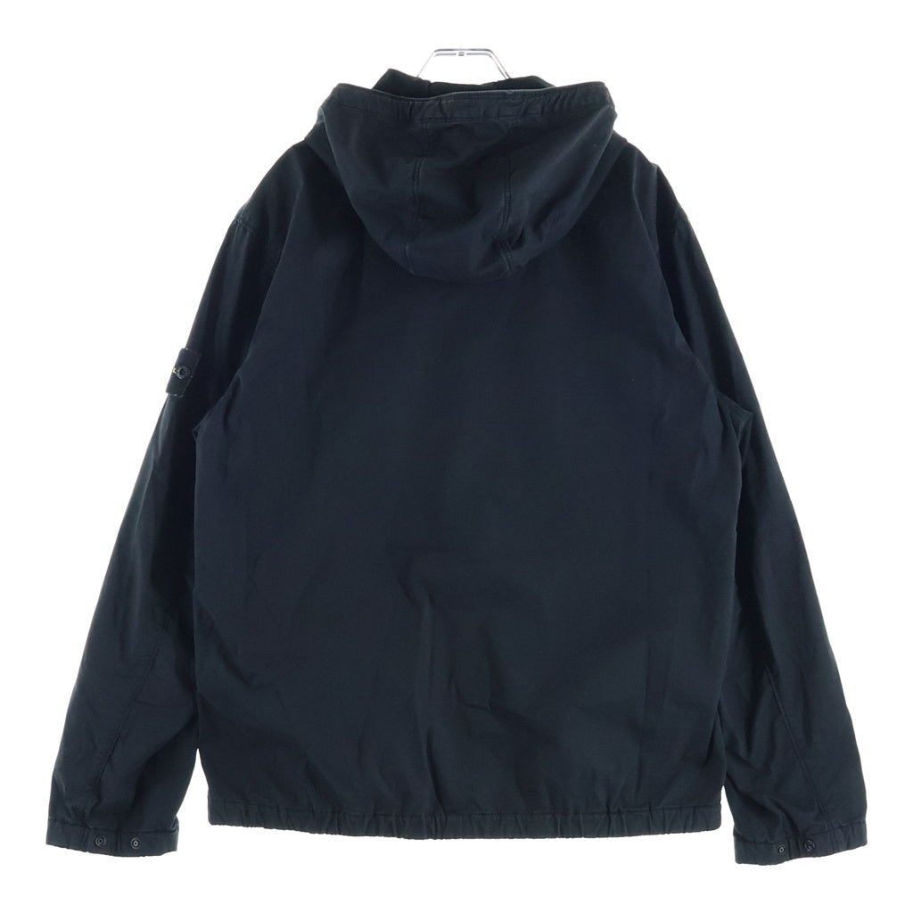 STONE ISLAND(ストーンアイランド) ロゴワッペン ジャケット ジップアップ フーディ コットン ブラック 801542610