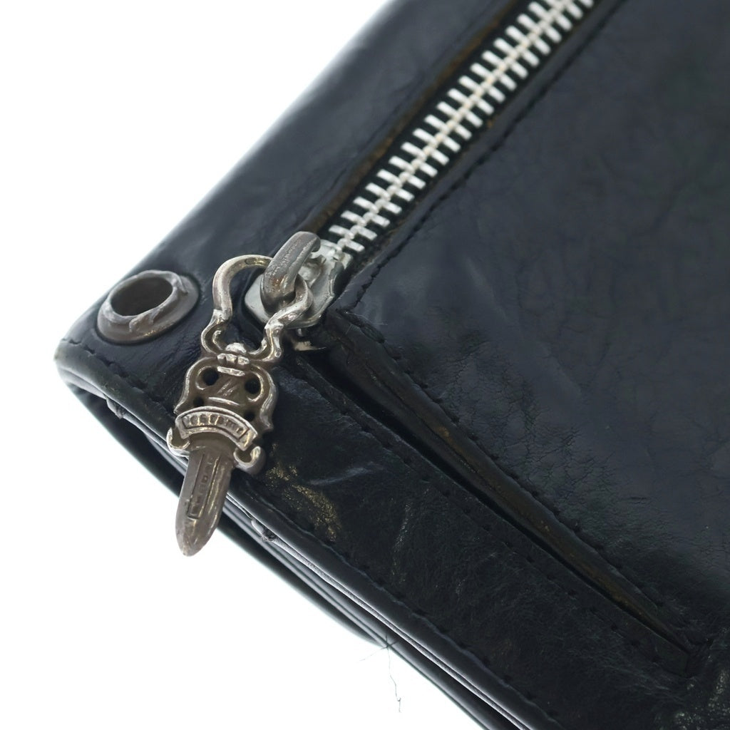 CHROME HEARTS(クロムハーツ) WAVE ウェーブ レザーウォレット 財布 ブラック