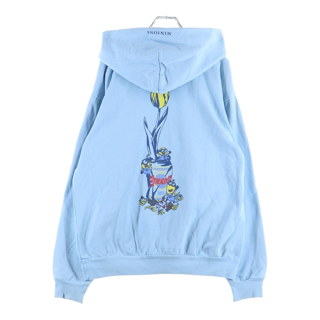 WASTED YOUTH(ウェイステッドユース) ×MINIONS Hoodie VERDY ミニオンズ ヴェルディ プルオーバーフーディーパーカー ブルー