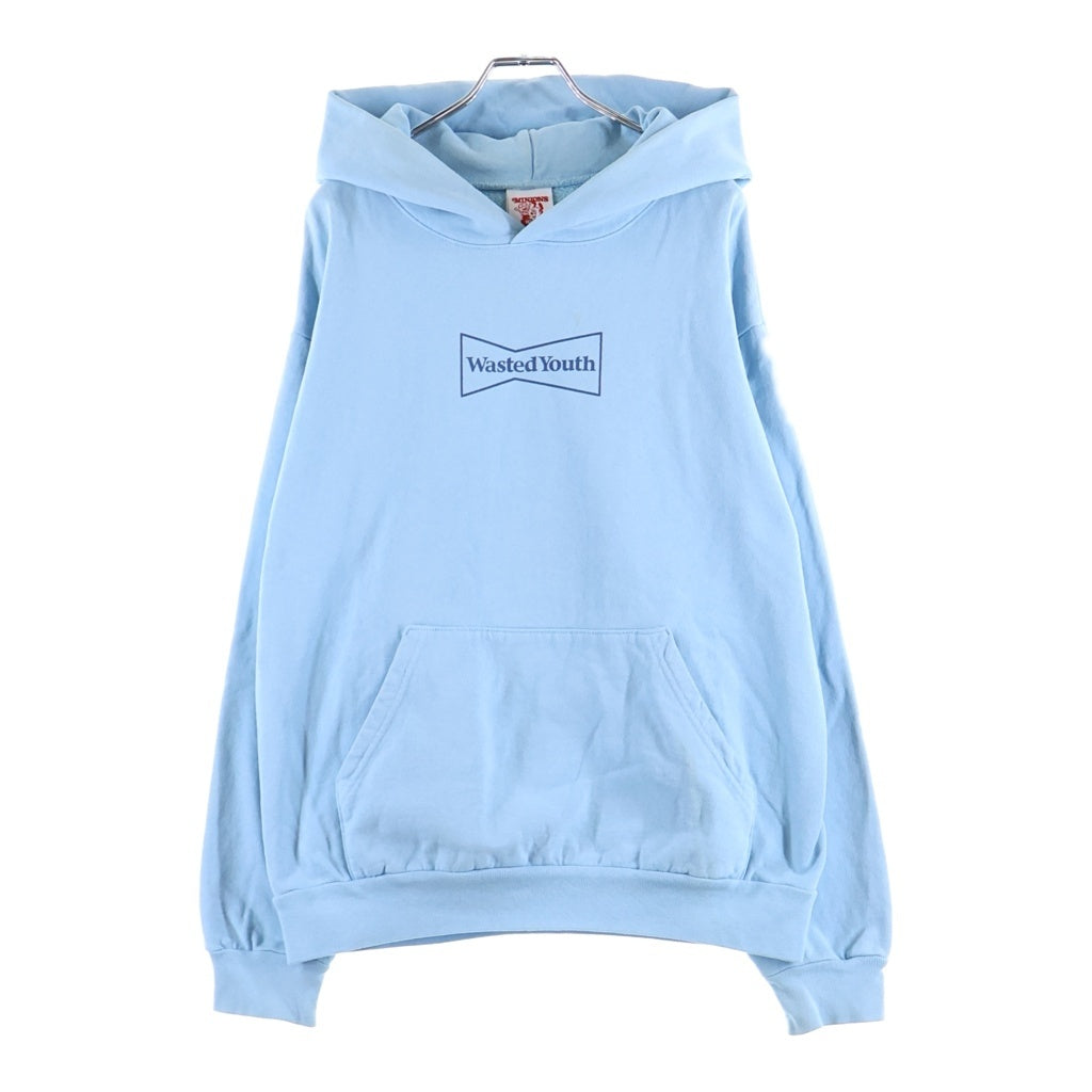 WASTED YOUTH(ウェイステッドユース) ×MINIONS Hoodie VERDY ミニオンズ ヴェルディ プルオーバーフーディーパーカー ブルー
