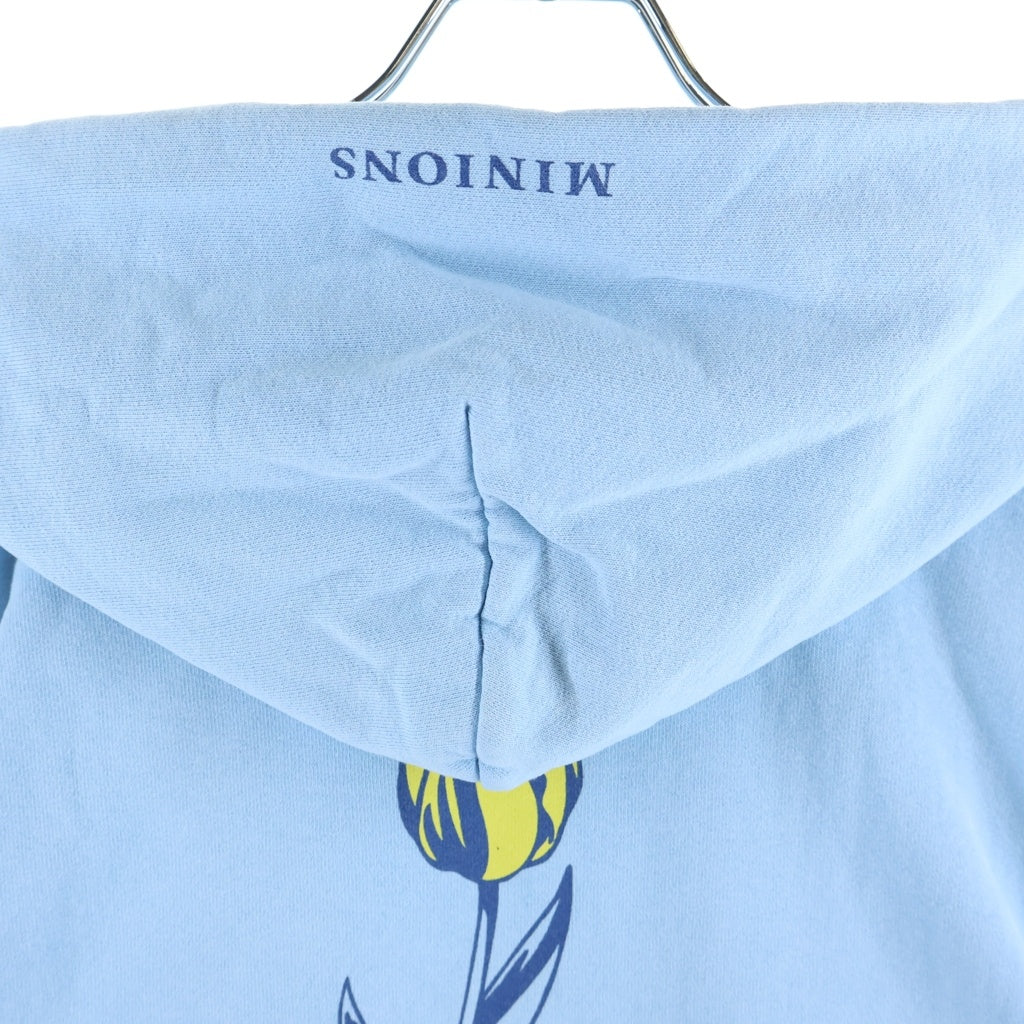 WASTED YOUTH(ウェイステッドユース) ×MINIONS Hoodie VERDY ミニオンズ ヴェルディ プルオーバーフーディーパーカー ブルー